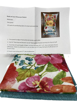 Millie P's Quilting Roots of Love Pillowcase Pattern & Fabric NEW