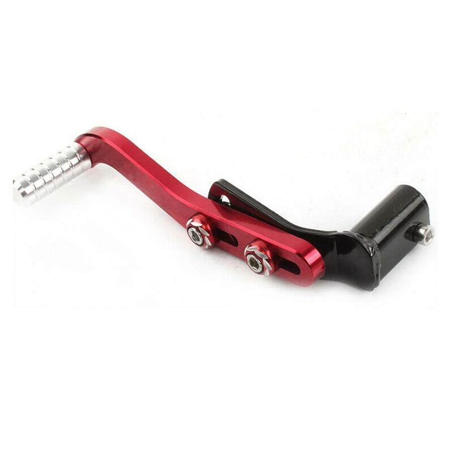Motorcycle Parts Kick Starter Pedal Gear Lever Bar Aluminum Alloy Black/Red 1Pcs - Image 4 of 4