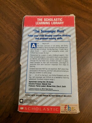 Clifford's Fun With Shapes VHS Tape (1992) FHE Big Red Dog