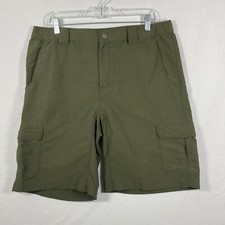 The North Face Paramount Peak Cargo Shorts Mens Medium Nylon Olive Green