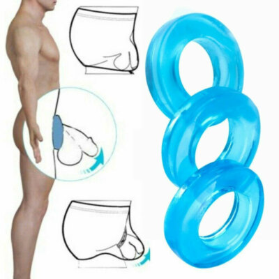 High 3Pcs Transparent Elastic Soft Thong C-strap Ring Circle Men Sexy Underwear