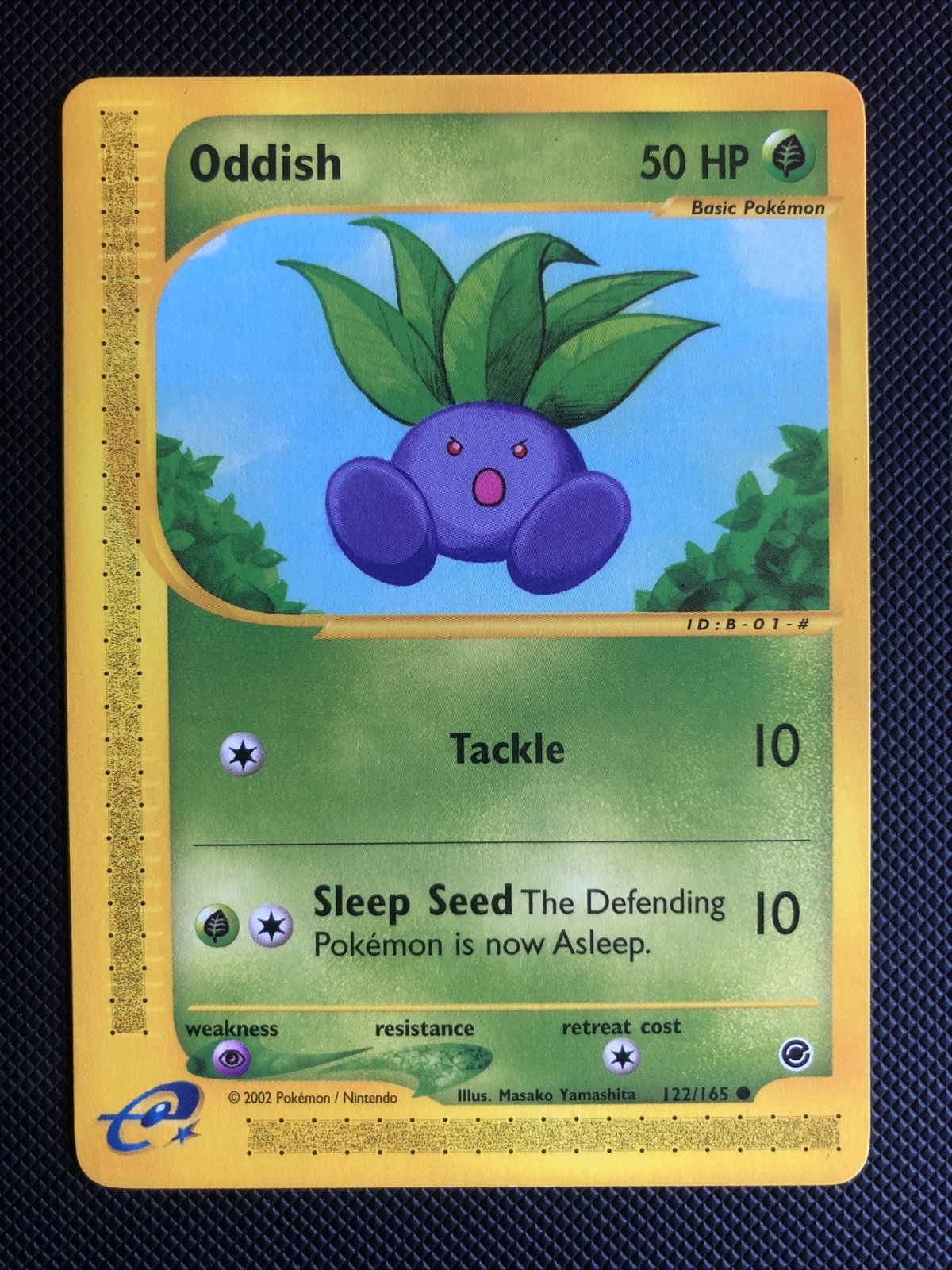 Pokemon Card - oddish - 122/165 - Common - Expedition Base Set - ESeries - NM