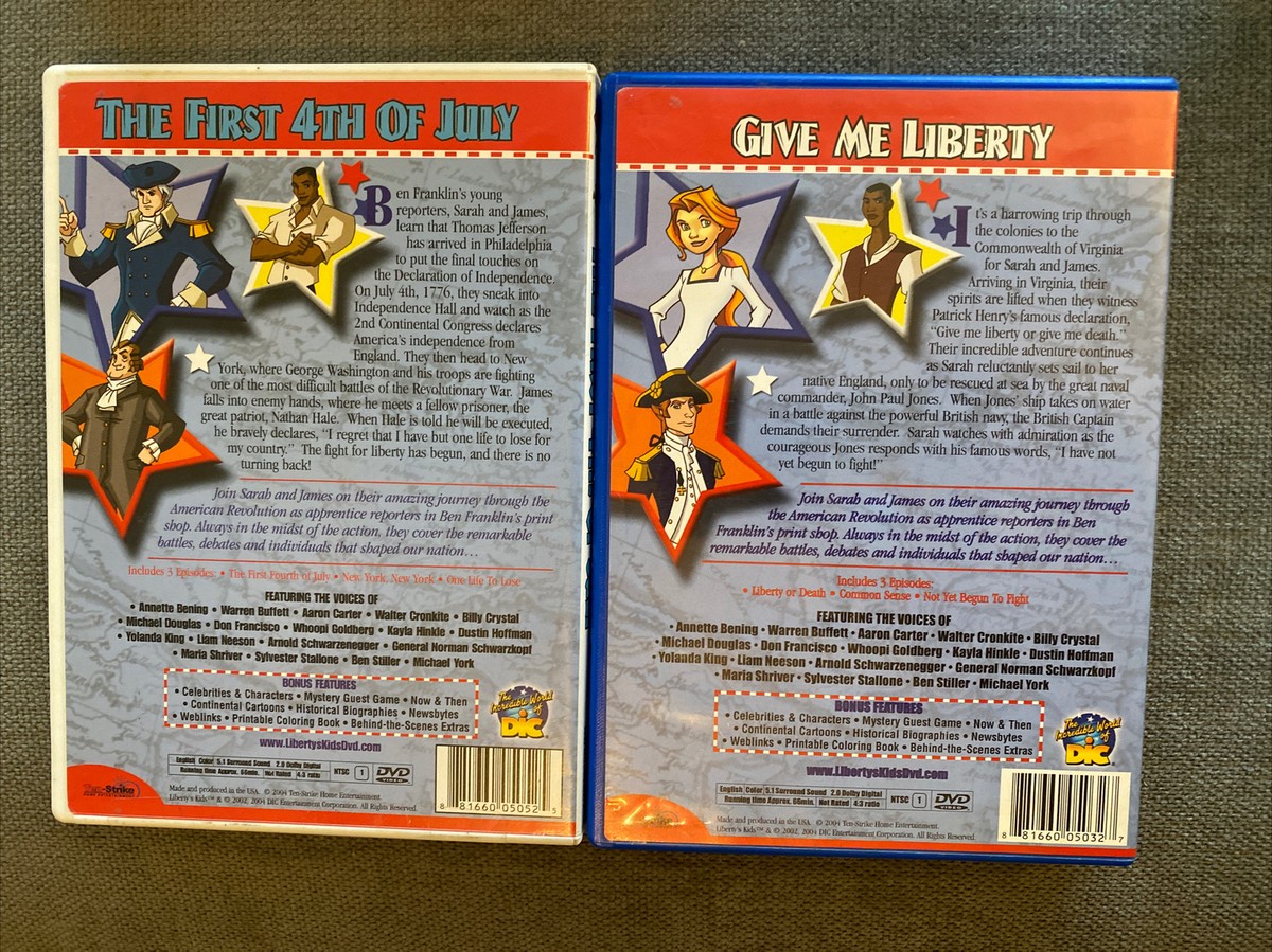 LIBERTY KIDS First 4th July & Give Me Liberty Walter Cronkite