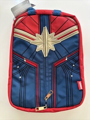Disney Store Captain Marvel Reversible Flip Backpack Tote 