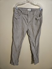 Old Navy Mens Slim Five-Pocket Corduroy Gray Pants Size 34X30