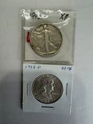 1963 D Franklin Half/ 1942 Walking Liberty Half. 90% Silver