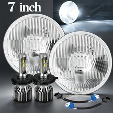 Pair For Ford Deluxe 1939-1951 7 Inch Round Led Headlights Lamp Housing New