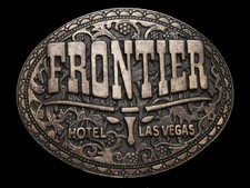 NB11147 VINTAGE 1970s FRONTIER HOTEL LAS VEGAS BELT BUCKLE