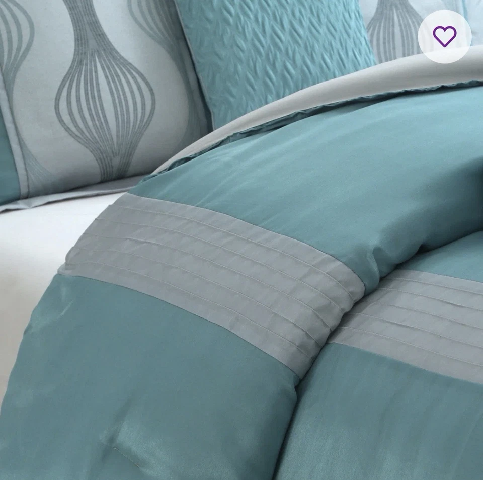 Nanshing Kath Blue 7-Piece Comforter Set  Queen - Image 3 of 4