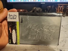 #324 Darice Embossing Folder Essentials " YOU ARE INVITED   "  #30023125