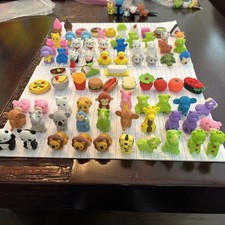 Rubber Mixed Lot Of 84 Mini Rubber Toy Figure...