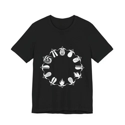 Occult Salt Circle Protection Sigil T-Shirt Black Unisex Folk Horror Tee S-3XL - product listing photo
