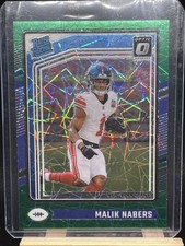 2024 Panini Donruss Optic - Rated Rookie Malik Nabers #271 Green Velocity Prizm