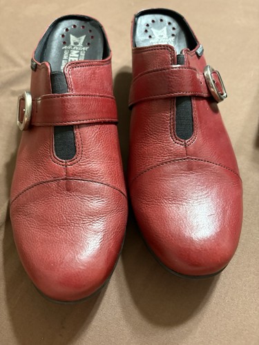 Women’s Red Leather Mephisto Texas Clogs Size 10 M EUC $295 Veneta Soft Air Tech - Picture 5 of 21