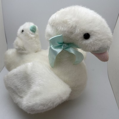 Carters Swan Plush Momma & Baby MUSICAL & MOVES Stuffed VIDEO
