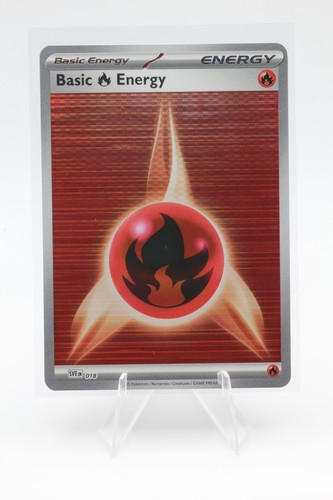 Pokemon Basic Fire Energy Holo 018 SVE EN Black Bolt White Flare