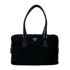 Prada Tessuto Saffiano 2Way Bag Women Black One Size