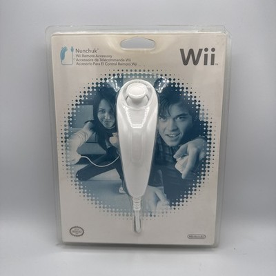 New Genuine Official Nintendo Wii Nunchuk Nunchuck Controller White OEM NIB