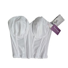 DOMINIQUE White Longline Strapless Bustier Corset Bridal Lingerie bra 40DD NWT
