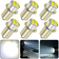 6Pcs P13.5S White LED Bulbs 18V For Ryobi XPR...