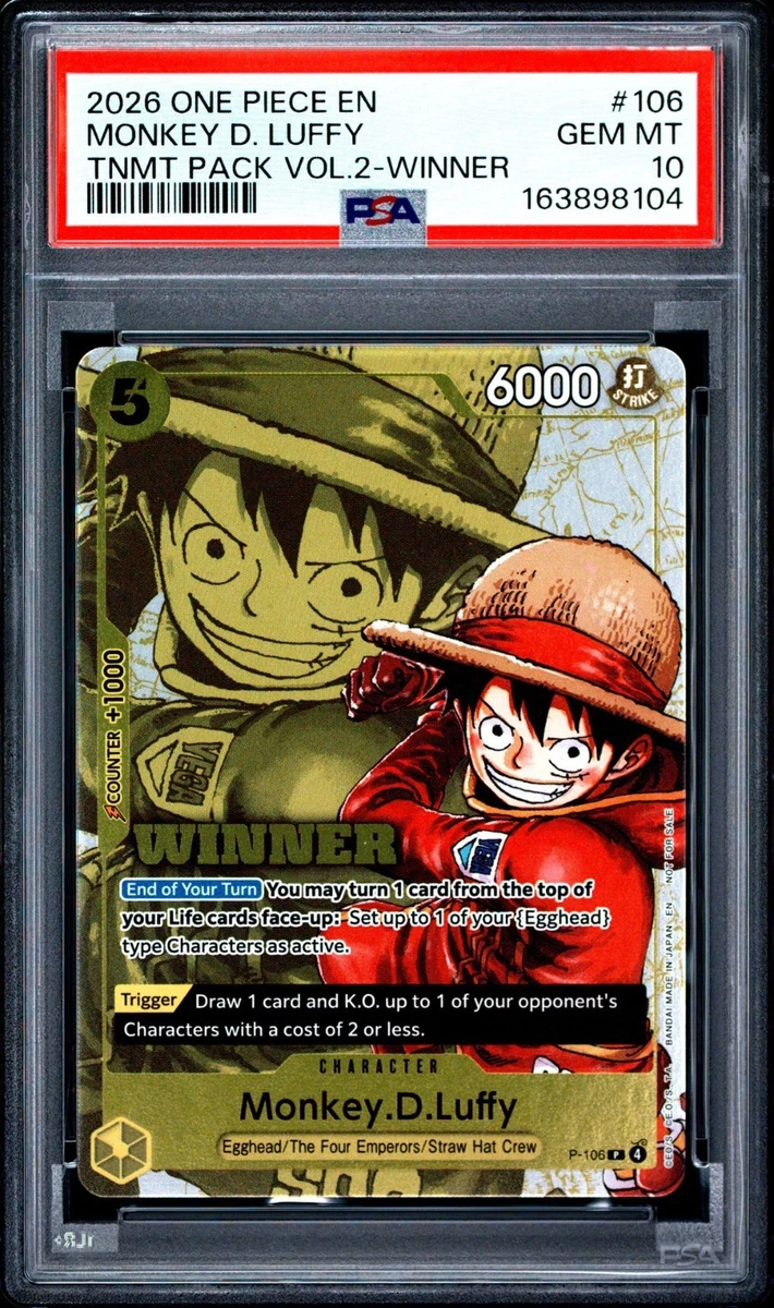 25+ Monkey.D.Luffy P-106 One Piece Promotion Cards for sale