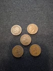 5 Nice Vintage 1883 Indian Head Penny Coin Collection