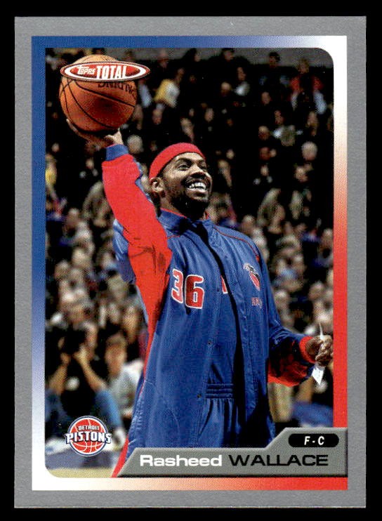 Rasheed Wallace 2005-06 Topps Total Silver #187 Detroit Pistons ESE