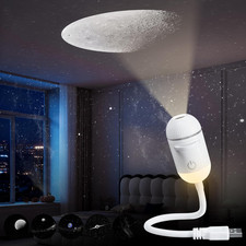 2-In-1 Galaxy Projector Night Light with 5 Sliding Projection Films, Adjustable