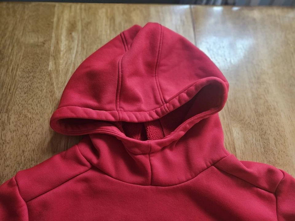 Sudadera con capucha Under Armour para niños jóvenes talla grande holgada roja. Otoño Invierno Foto 4 de 4
