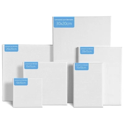 DUNSOO 6 Set Canvas for Painting - High Quality Linen Fiber, Various Sizes