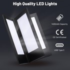 WeChef LED Backlit Menu Holder Cover Folding Panel 4 View 5"x11" Paper 2 Pack — photo 2