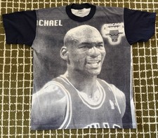 Vintage 1990s Y2K Michael Jordan AOP Portrait T-Shirt Chicago Bulls
