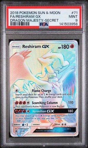 Reshiram-GX graded PSA 9 for sale on eBay