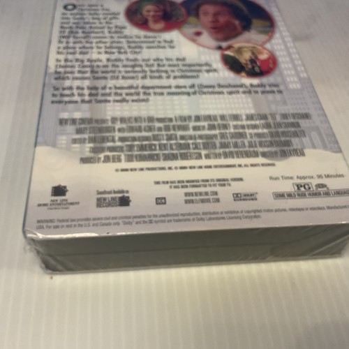 Elf (VHS, 2004) New Line Home Entertainment Will Ferrell James Caan NEW SEALED - Picture 3 of 4