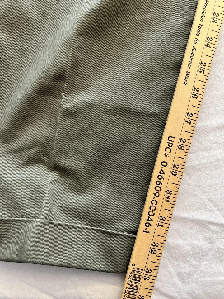 Pantalones Bill Blass Para Hombres 36x34 Verde Frontal Plisado Chino Puños Vestido Informal Sarga Foto 2 de 4