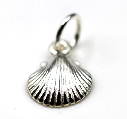 Sterling Silver 3D Sea Shell Pendant Charm