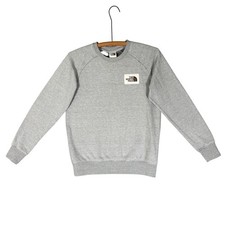 The North Face Womens Light Heather Gray Crewneck Logo Sweatshirt NF0A3X9A Small