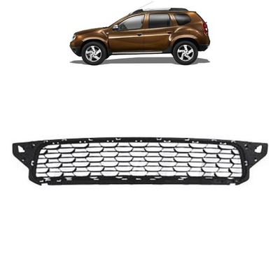Gitter Blende Stoßstange Mitte für Dacia Duster 2013-2017 Waben-Design schwarz