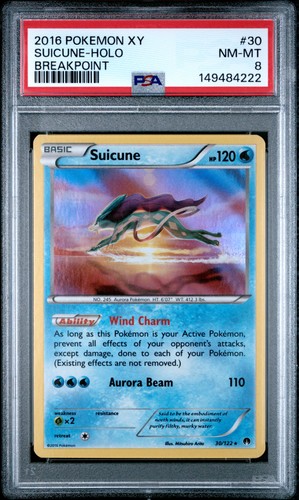 Suicune graded PSA 8 for sale on eBay
