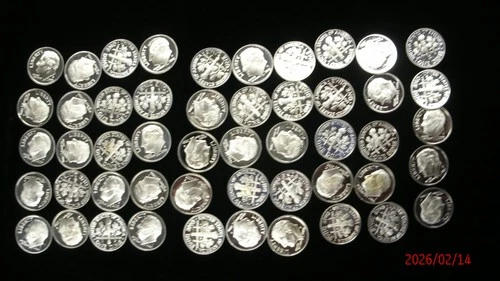 2006-S Roosevelt Proof Silver Dime Roll [50 Proof Dimes]