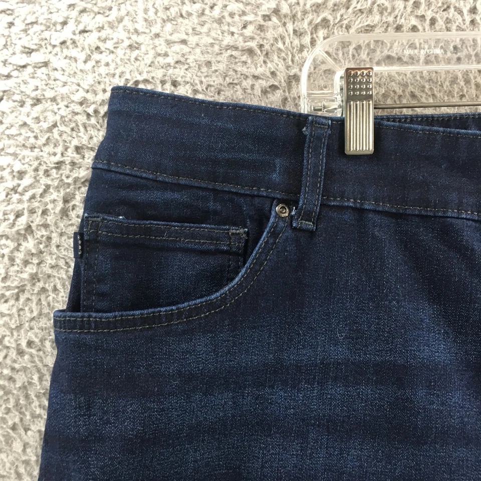 Lee Relaxed Fit Straight Leg Jeans Womens 26W Plus Blue Denim Mid Rise Zip Fly - Image 3 of 4