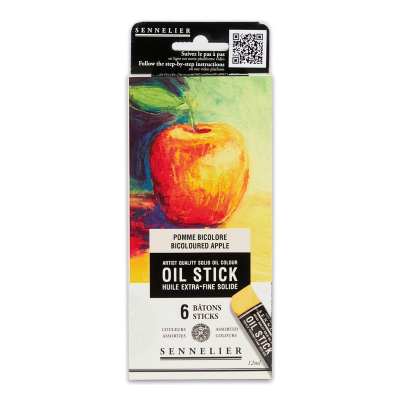 Huile en stick Sennelier extra-fine peinture solide 6 couleurs beaux-arts