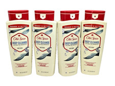 4 PACK Old Spice Men's Body Wash Cleanses Deep Sea Minerals Exfoliates 18fl oz