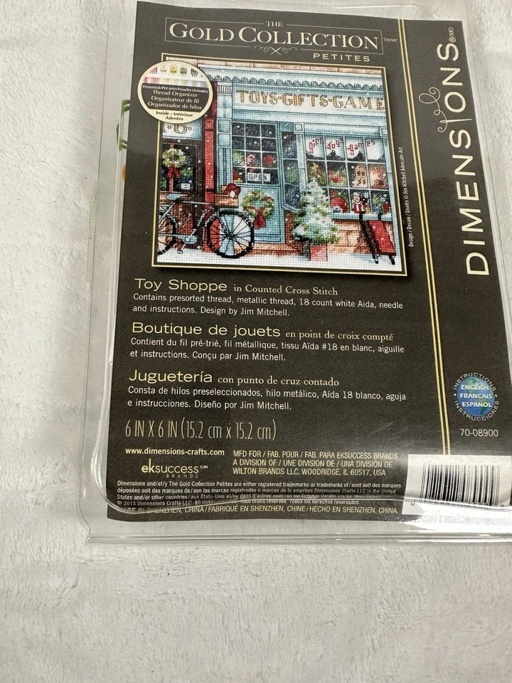 Dimensions Gold Petite Counted Cross Stitch Kit 6"X6"-Toy Shoppe (18 Count) - 70 - Image 3 of 4