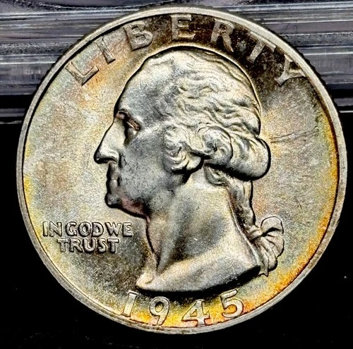 1945 Washington Quarter. GEM BU NICELY TONED!!!