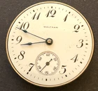Antique 1908 Waltham Model 1900 115 Pocket Watch Movement Parts/Repair 0s 15j