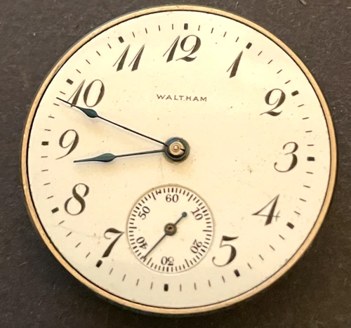Antique 1908 Waltham Model 1900 115 Pocket Watch Movement Parts/Repair 0s 15j