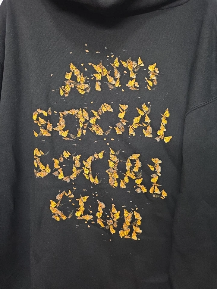 Anti Social Social Club x Sad Boyz 2xl Monarch Hoodie Black NWT - Image 3 of 4