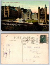 1913 Royal Victoria Hospital Montreal Canada Postcard King George V Stamp