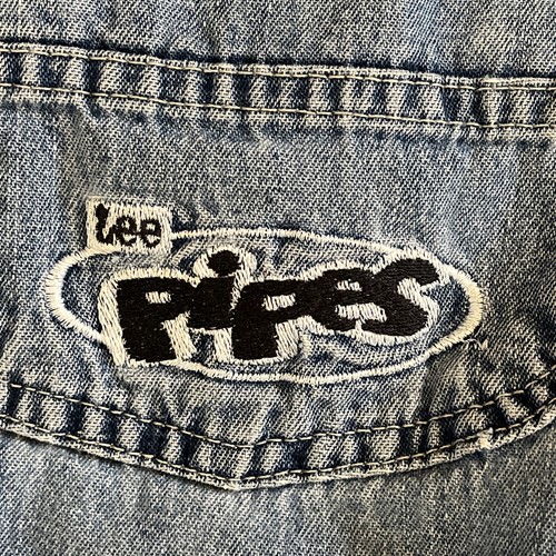 Vintage Lee Pipes Jeans Baggy Skater Youth 10 Regular - Picture 19 of 22